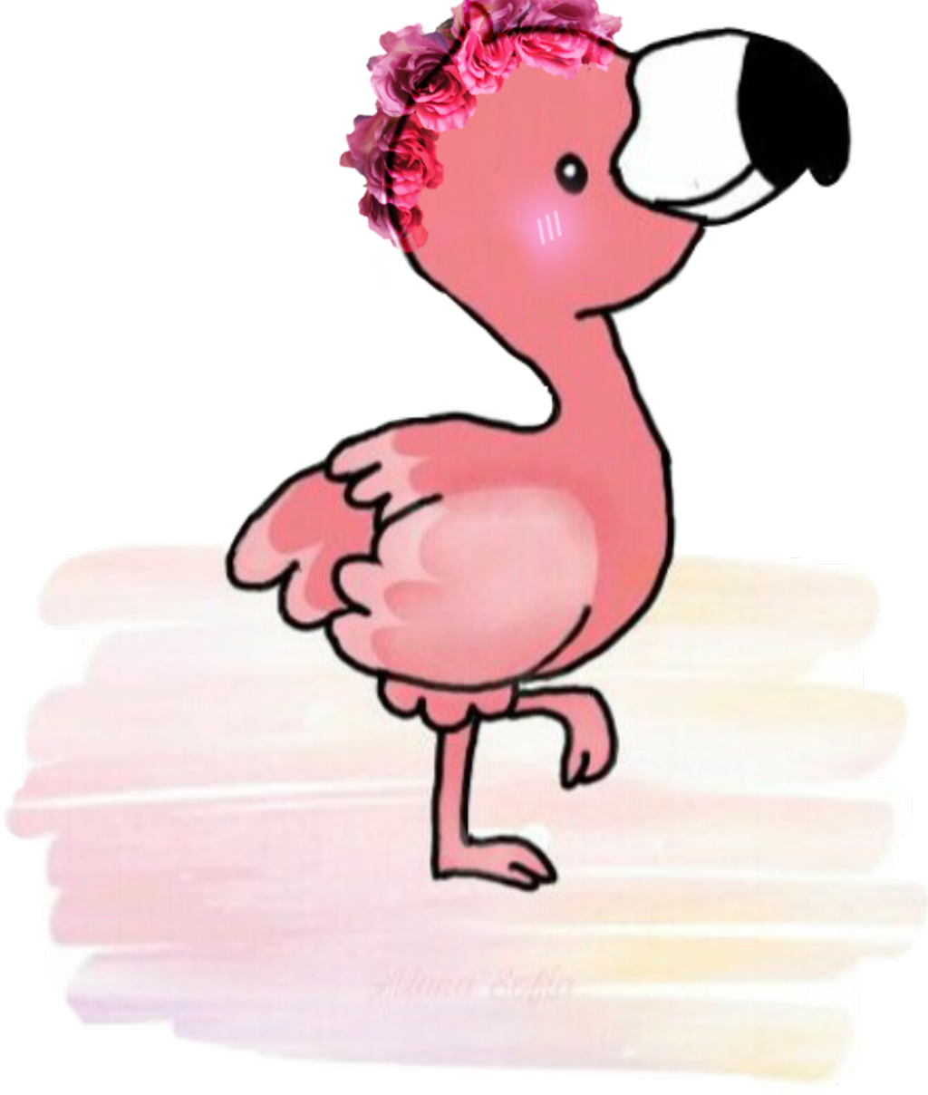 #flamingo #kawaii , Png Download - Kawaii Flamingos Clipart (1024x1208), Png Download