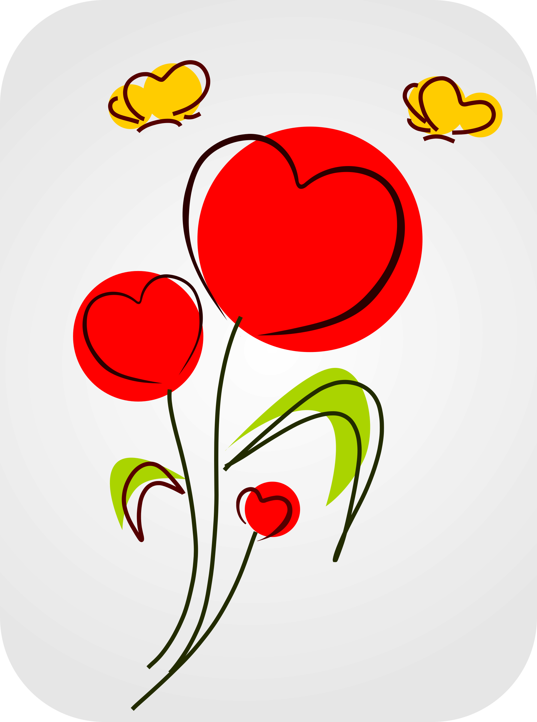 Flowers With Big Image Png - Flower Hearts Clipart Free Transparent Png (1788x2400), Png Download