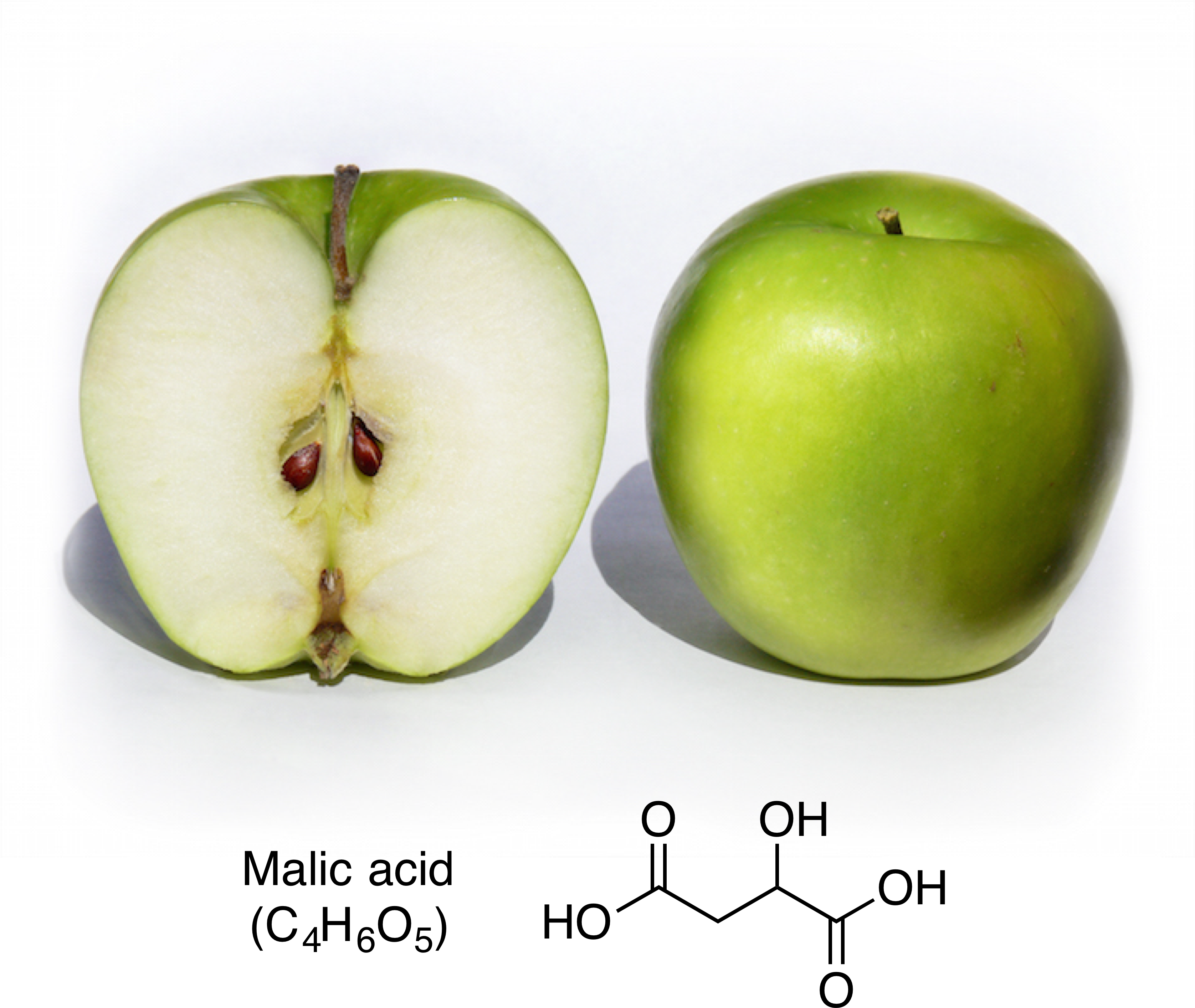 Common Weak Acids - Green Granny Smith Apples Clipart (3378x2855), Png Download