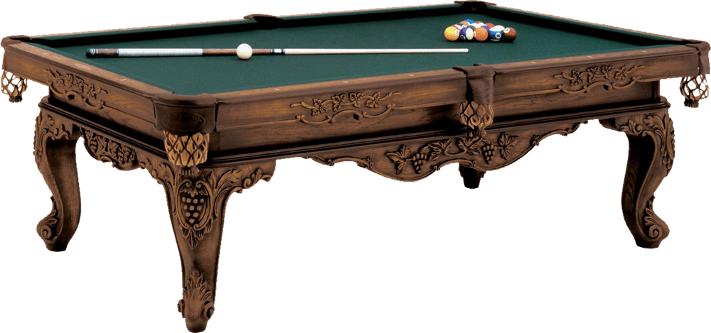 Billiard Table Vintage - Fancy Pool Tables Clipart (1000x469), Png Download