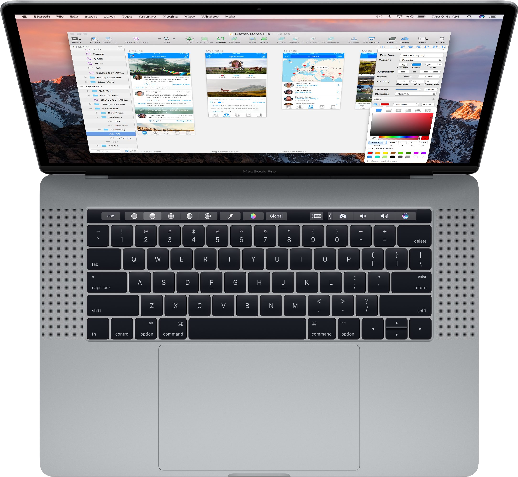 Macbook Png - Macbook Pro 2017 With Touch Bar Clipart (2170x2042), Png Download