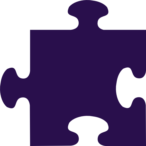 Puzzle Piece Clip Art At Clipart Library - Purple Puzzle Pieces - Png Download (600x600), Png Download