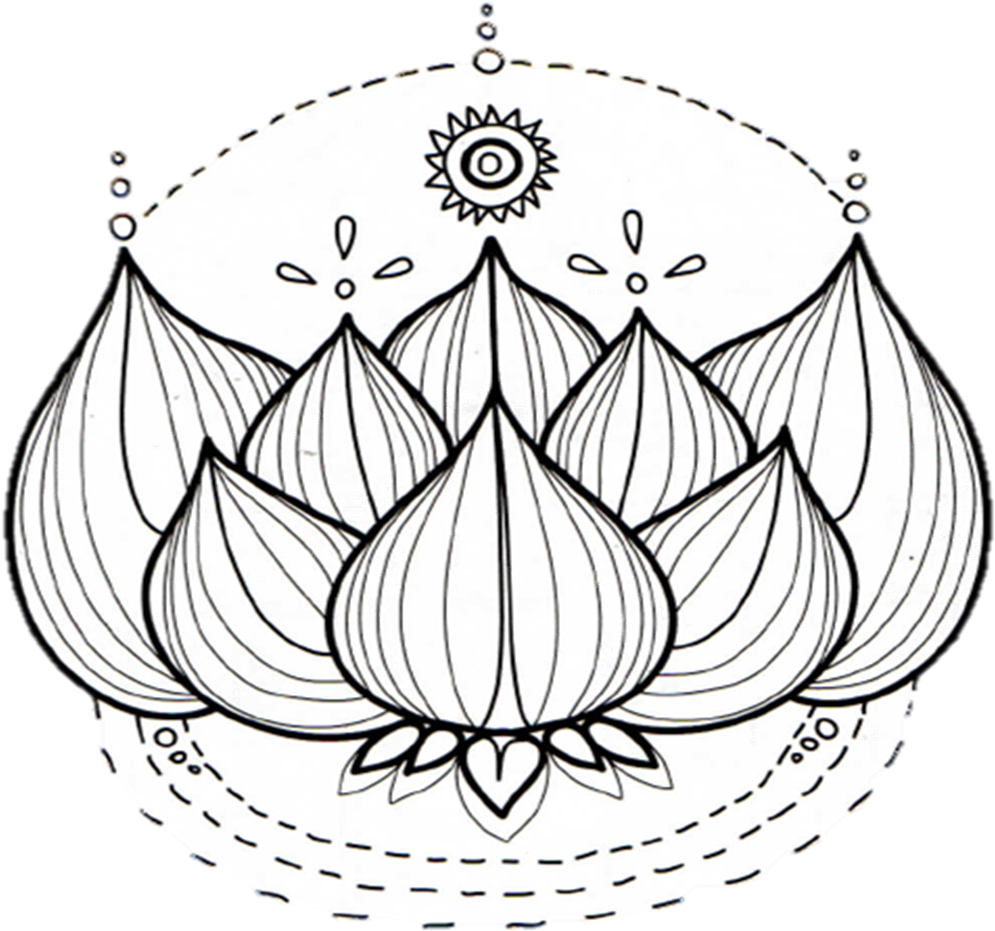 Drawing Mandala Chandelier - Flor Buda Dibujo Clipart (1028x983), Png Download
