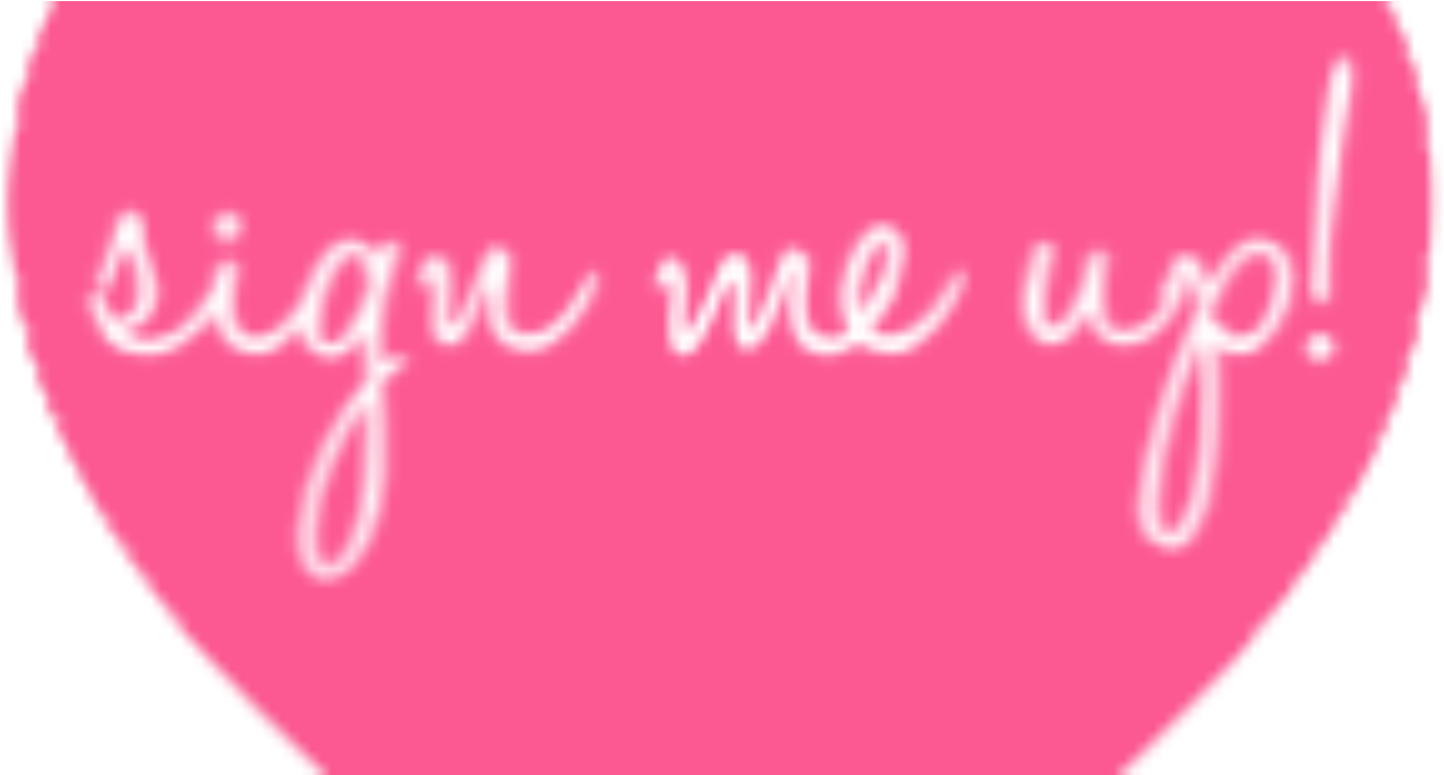 Hot Pink Heart Button Sign Me Up Transparent - Calligraphy Clipart (1306x701), Png Download