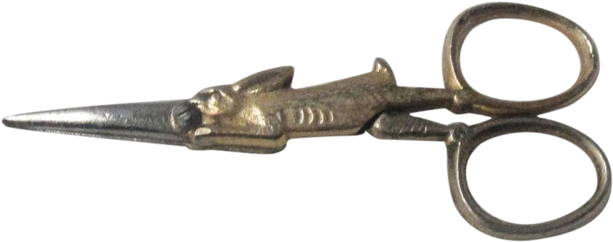 Rabbit Sewing Scissors,made In Germany Antique Miniature - Scissors Clipart (857x857), Png Download