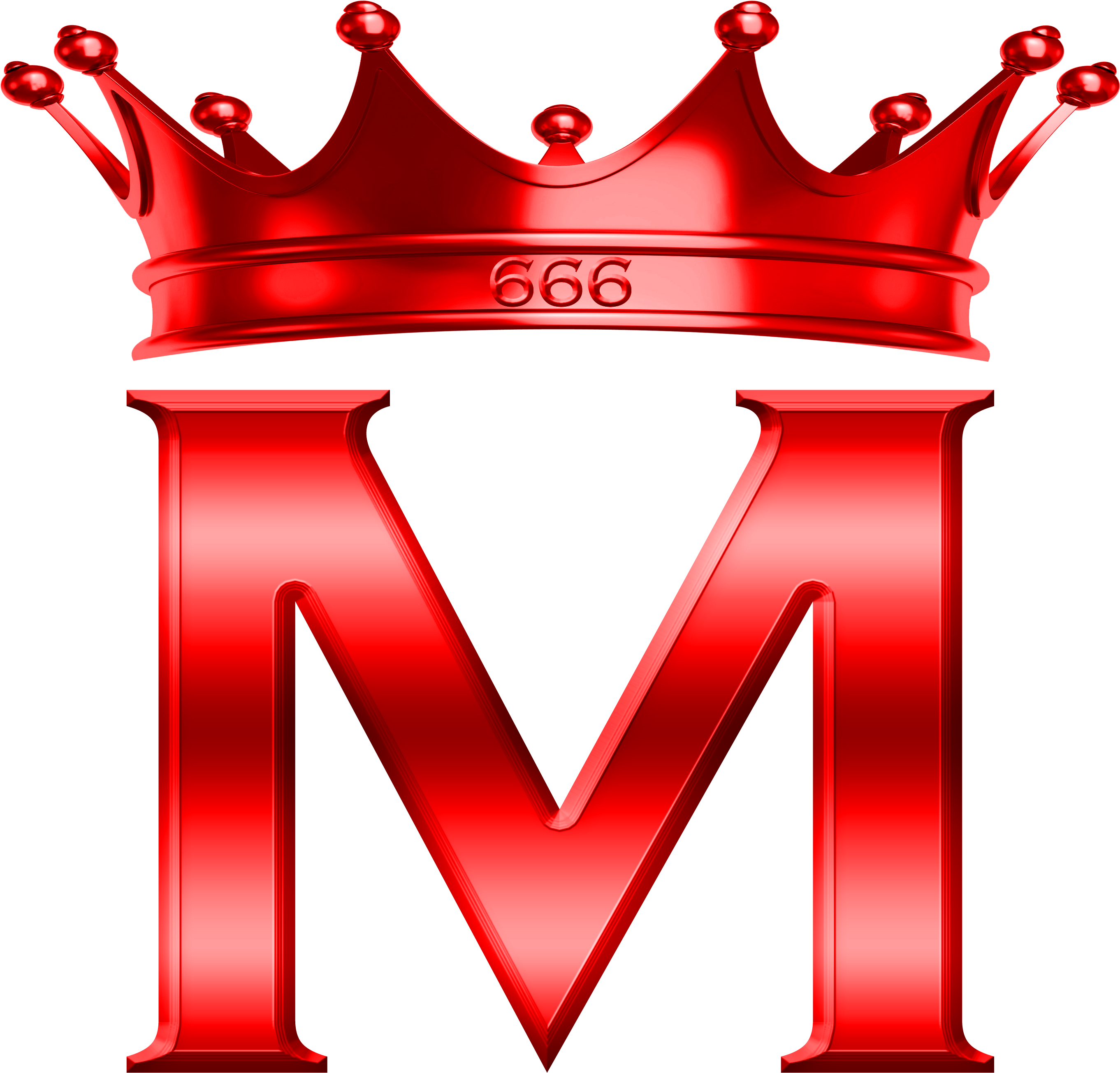 Red M Png - Letter M With A Crown Clipart (2723x2610), Png Download