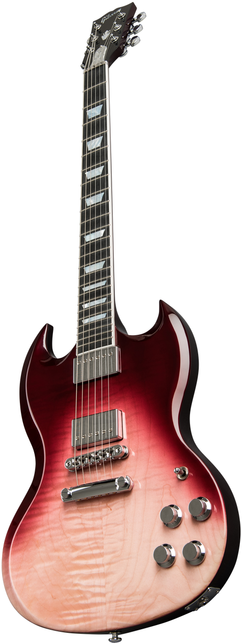 Gibson Sg Standard Hp 2018 Hot Pink Fade - Electric Guitar Clipart (855x1280), Png Download