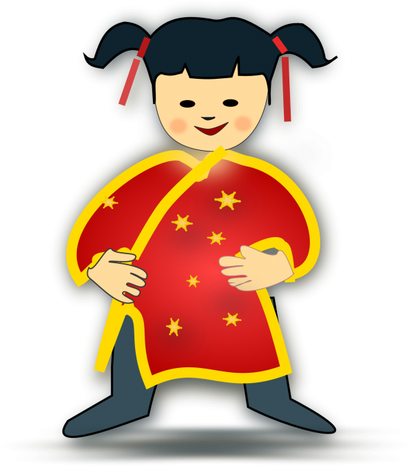 Chinese New Year Png Transparent Image - Chinese Girl Clipart (700x700), Png Download