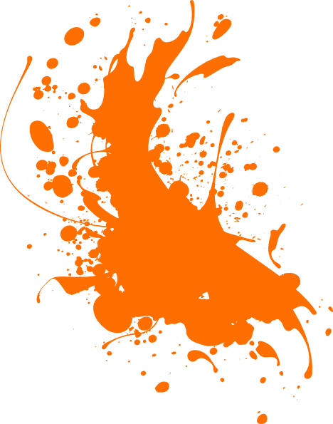 #orange #paint #splat #remixit - Blue Paint Splash Png Clipart (468x595), Png Download
