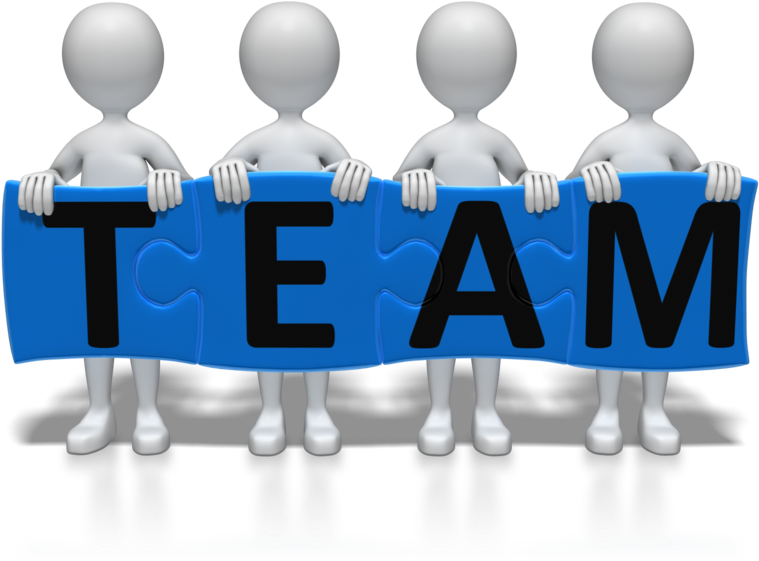 Stick Figures Team Puzzle 800 Clr 7003 - Team Pics For Presentation Clipart (800x610), Png Download