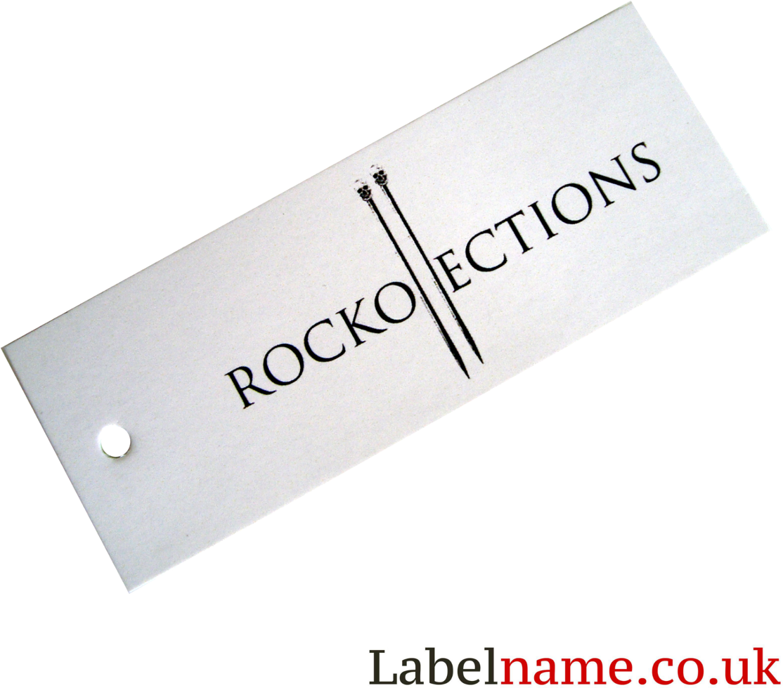 Swing Tag Printed With Logo And Blank Back For Pricing - Invitation Card Design Clipart (1114x979), Png Download