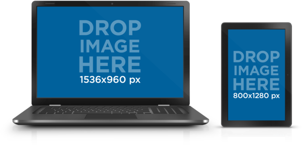 Laptop Tablet Mock Up Clipart (640x480), Png Download