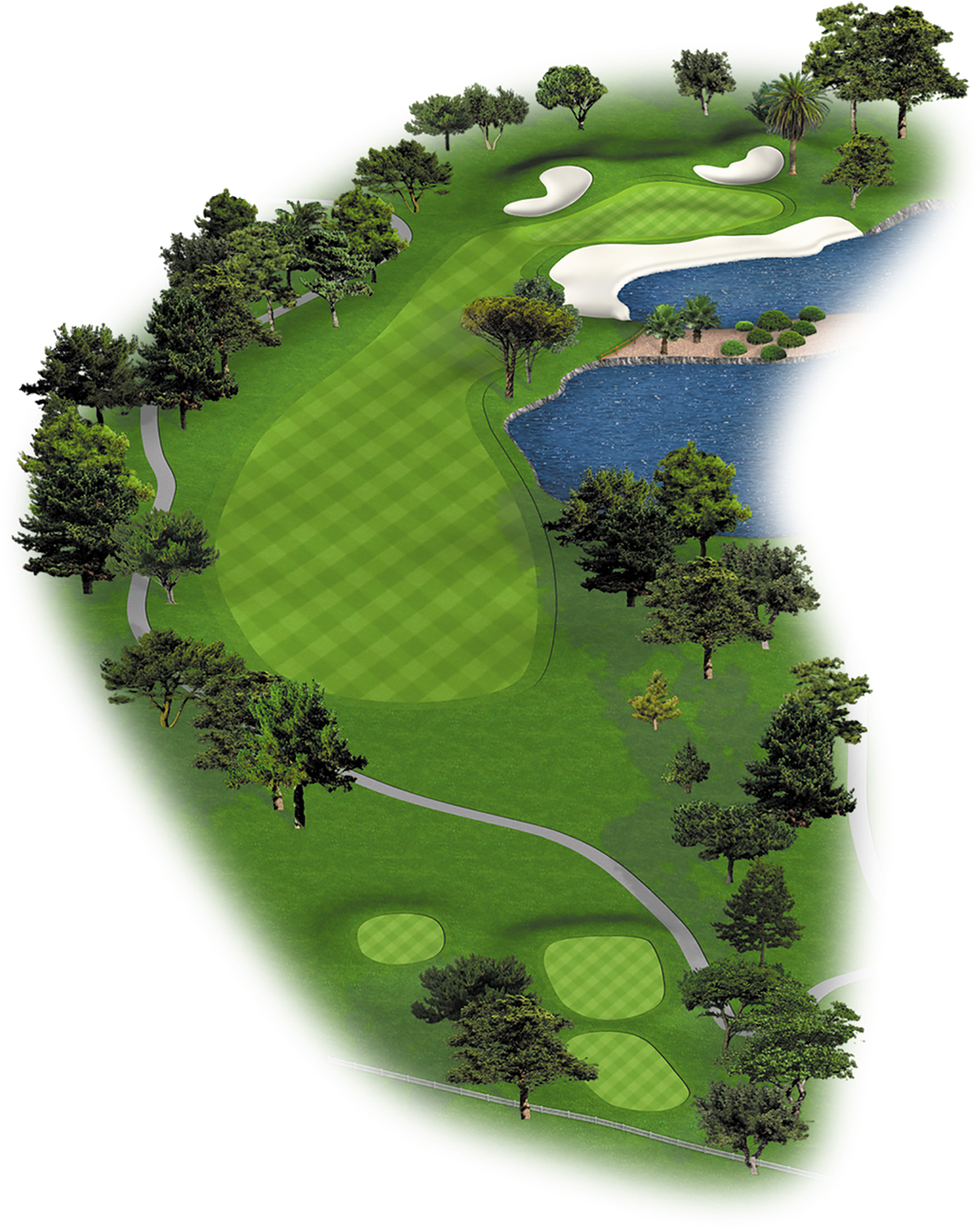 Hole 13par 4handicap - Golf Course Clipart (1029x1440), Png Download