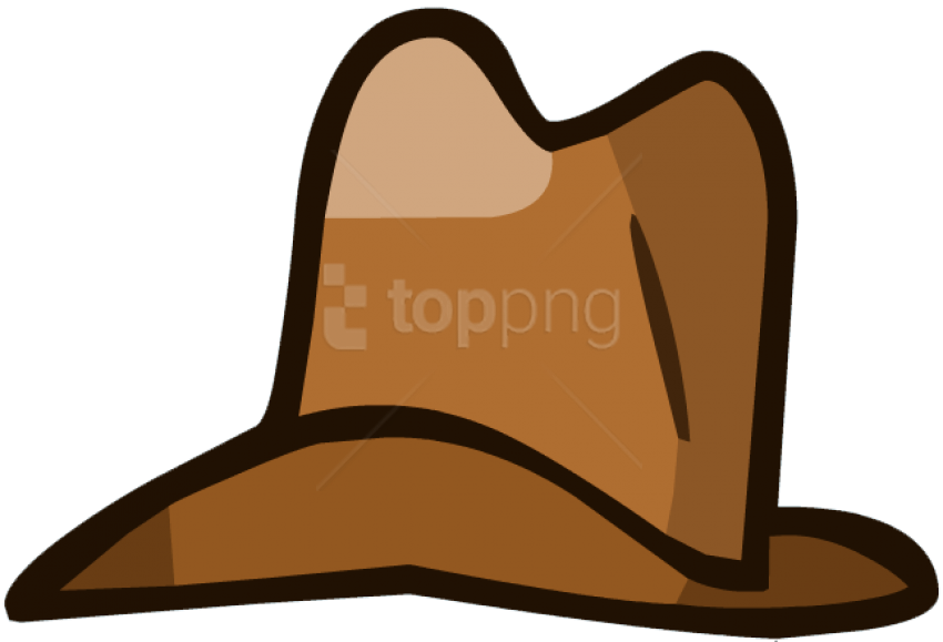 Free Png Cowboy Hat With Png - Transparent Background Cartoon Cowboy Hat Clipart (850x579), Png Download