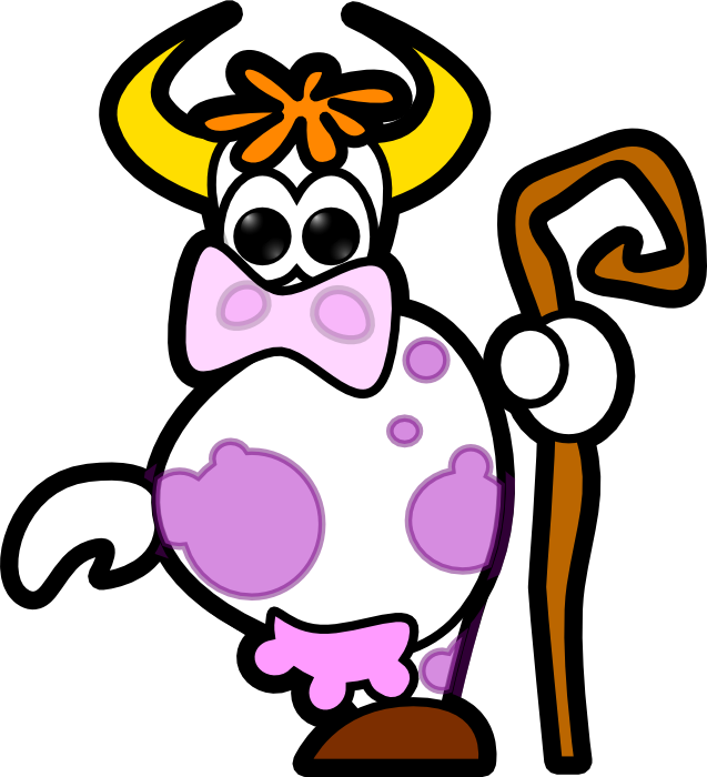Cow Hearder - Animated Cow Clipart - Png Download (637x700), Png Download