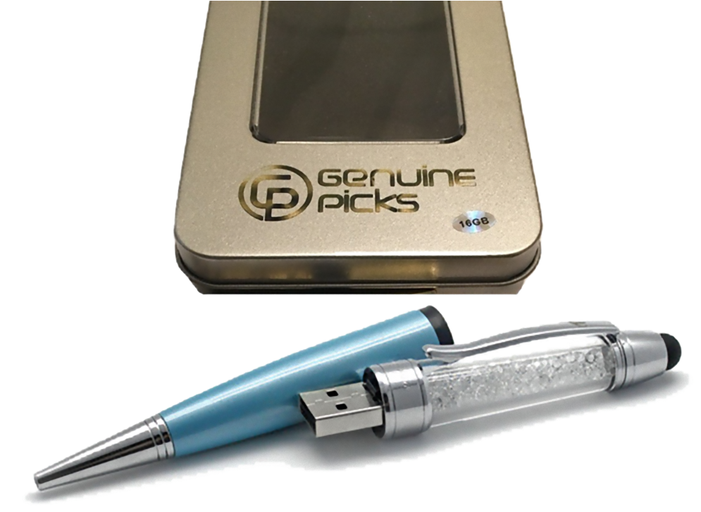 Stylish Crystal Ballpoint Usb Pen With 16gb Flash Drive - Usb Pen Gif Clipart (1024x744), Png Download