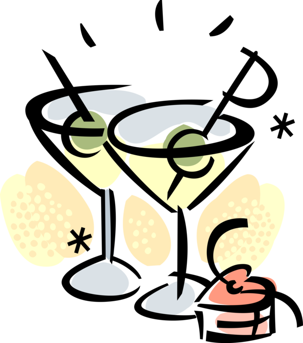 Vector Illustration Of Alcohol Beverage Martini Cocktails - Mixgetränke Clipart - Png Download (618x700), Png Download