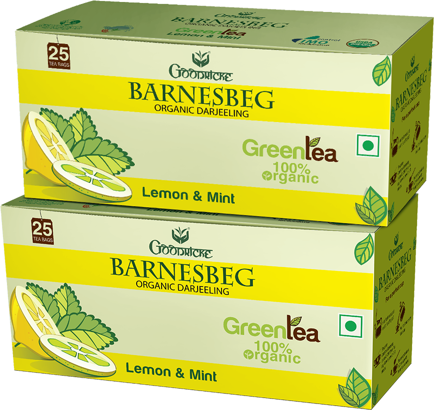 Buy Barnesbeg Lemon & Mint Green Tea - Box Clipart (1000x1000), Png Download