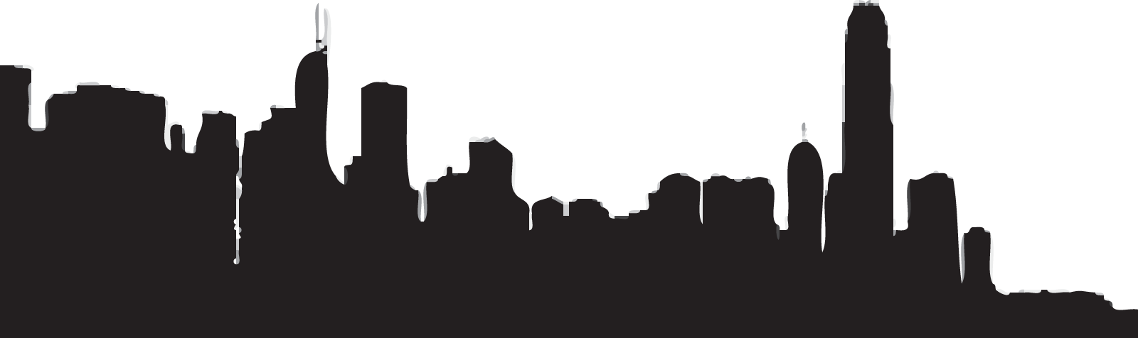 Hong Kong Skyline Vector Png , Png Download - Hong Kong Skyline Silhouette Clipart (1600x476), Png Download