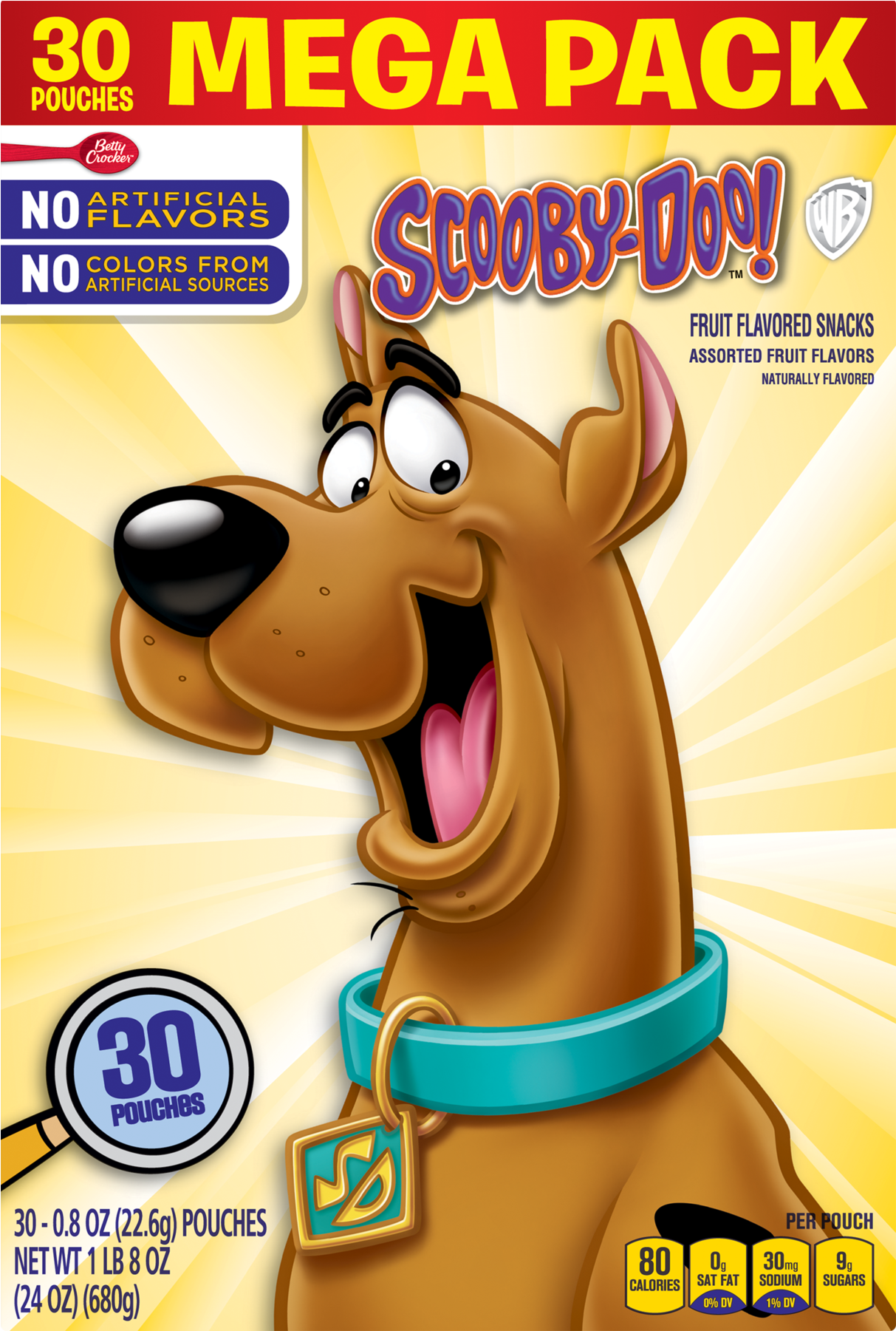 Fruit Snacks Scooby Doo Snacks Mega Pack 30 Pouches - Scooby Doo Fruit Snacks Clipart (1800x1800), Png Download