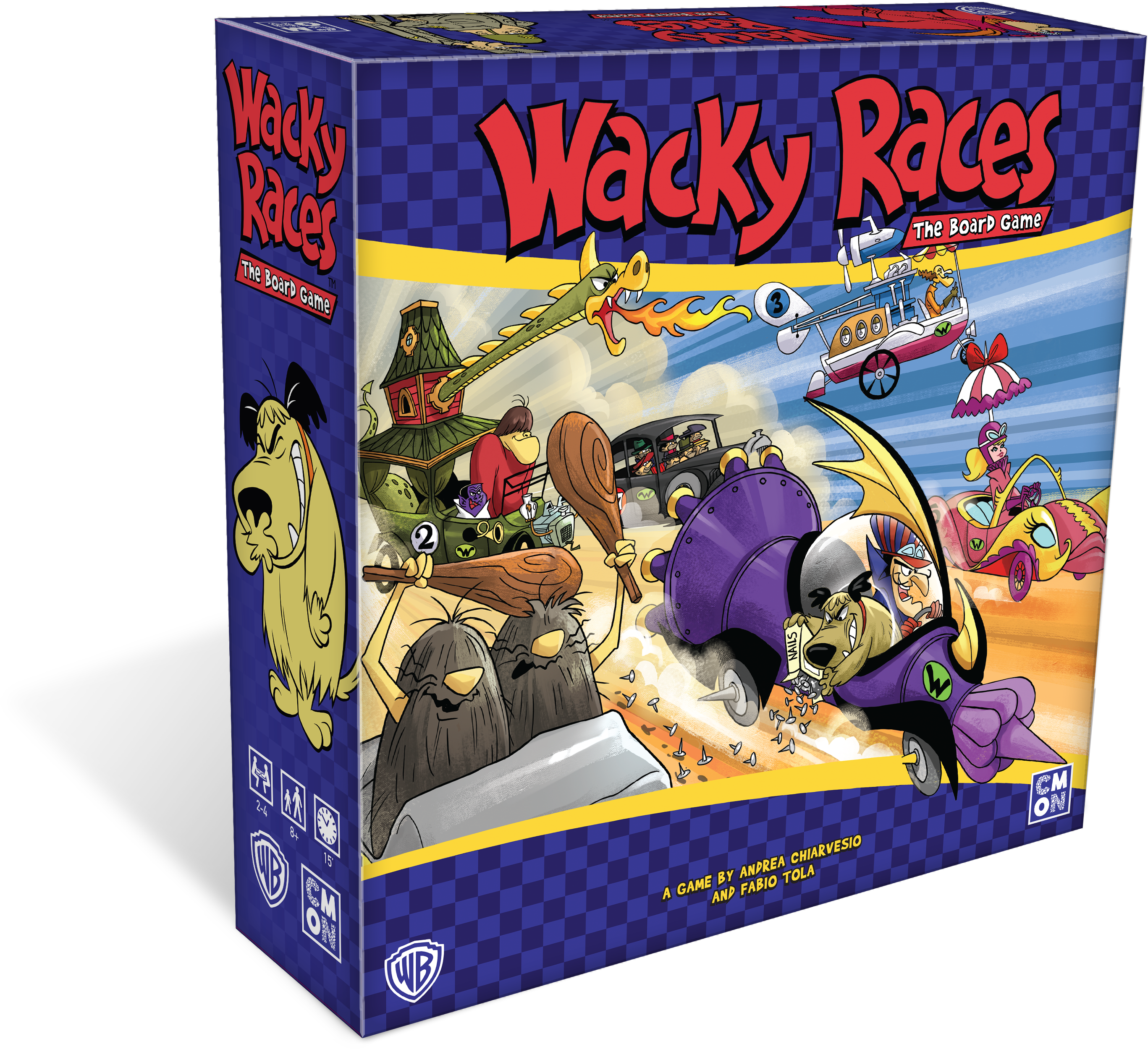 Consumer Products, Based On Warner Bros - Wacky Races Board Game Clipart (3060x3244), Png Download