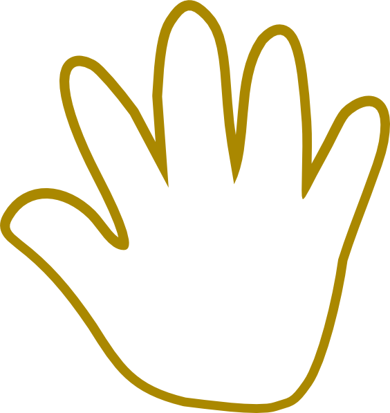 Molde De Una Mano Clipart (564x597), Png Download