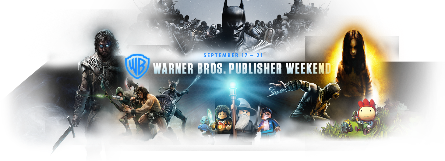 Warner Steam Sale - Pc Game Clipart (1600x530), Png Download