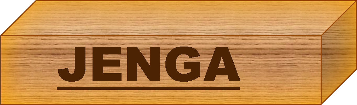 Jenga Brick Asset - Plywood Clipart (1366x404), Png Download