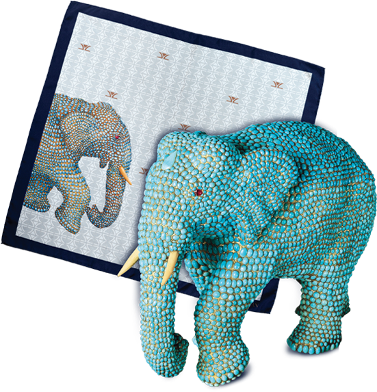 Fashion House Of Fine Jewelry - Indian Elephant Clipart (551x573), Png Download