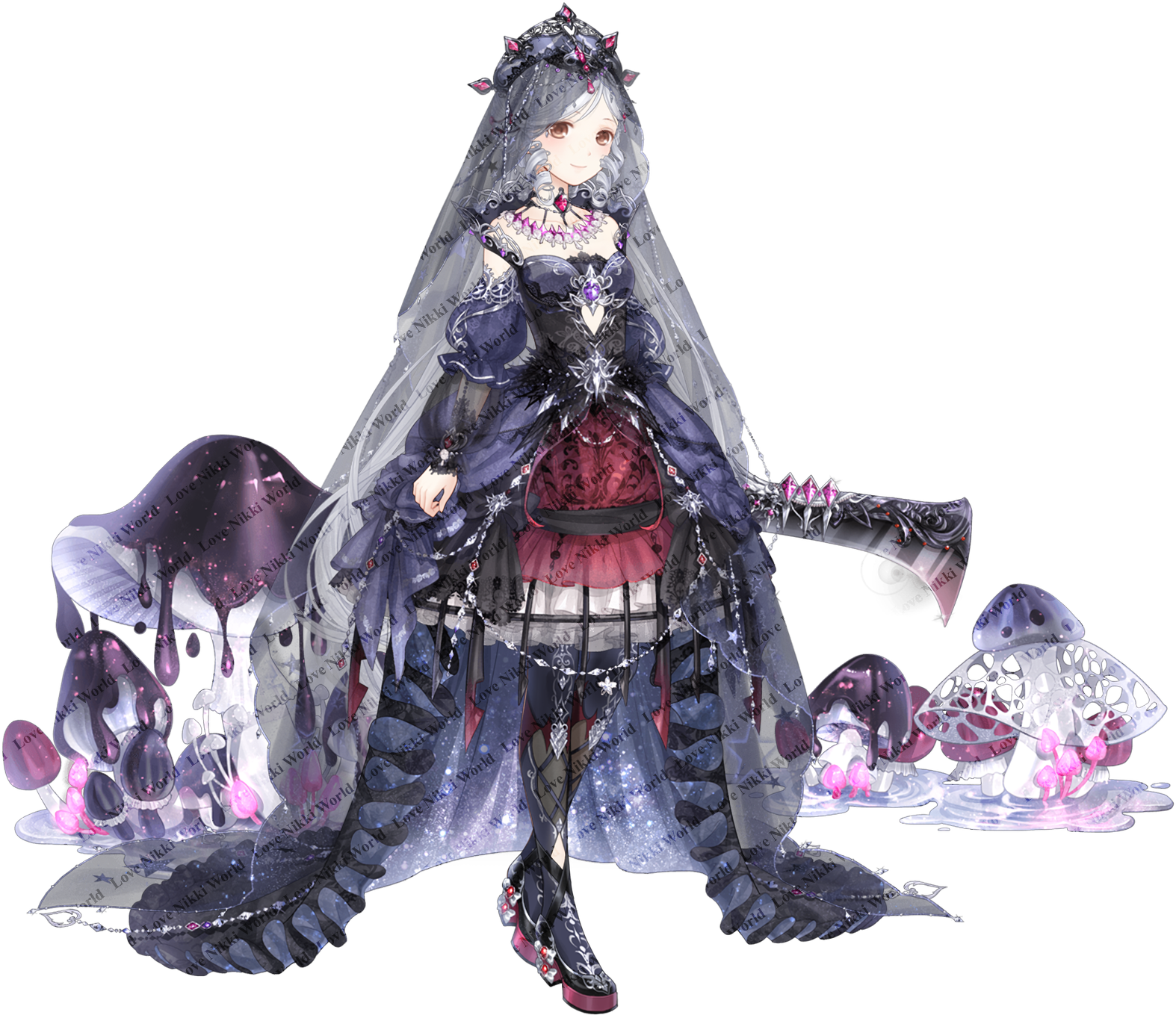 Pigeon Dark Poem - Love Nikki Night Castle Clipart (1720x1612), Png Download