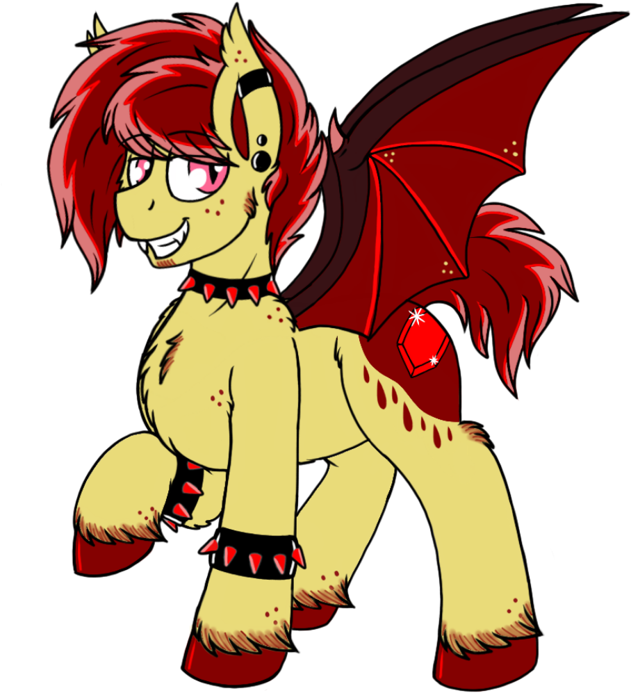 Bat Pony, Bracelet, Chest Fluff, Choker, Cute Little - Cartoon Clipart (908x997), Png Download