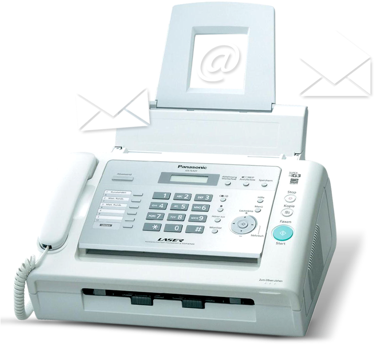Your Faxes Will Be Emailed To You Within Seconds - Kx Fl422cx Clipart (762x711), Png Download