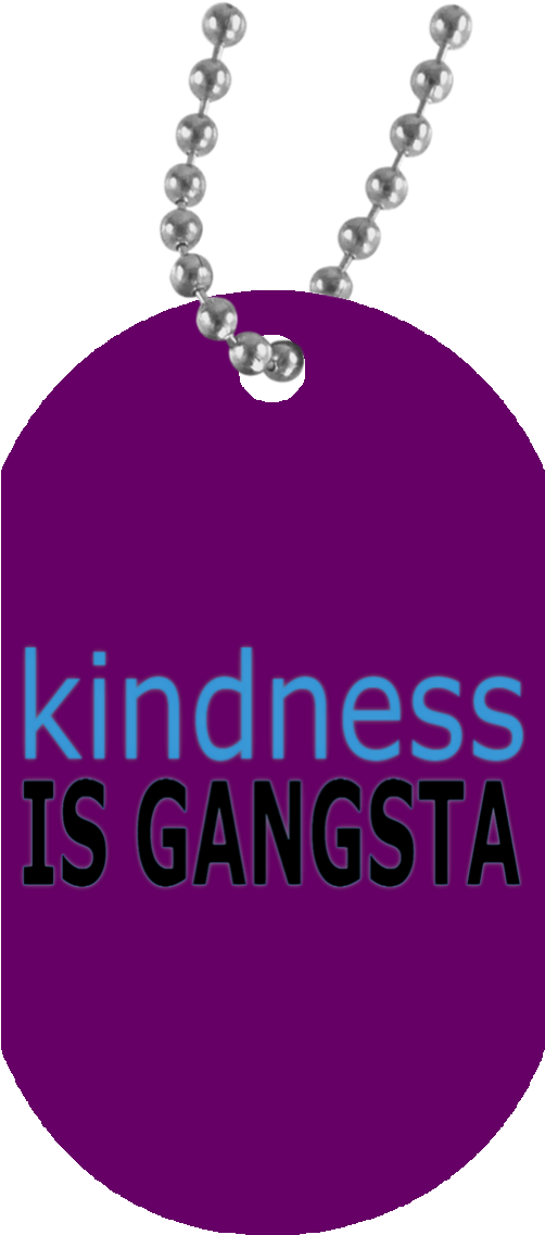 Kindness Is Gangsta White Dog Tag - Locket Clipart (1155x1155), Png Download