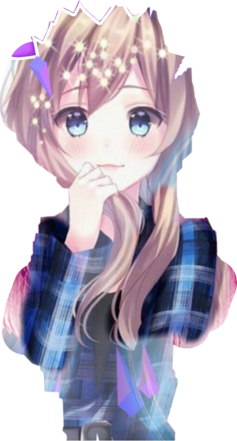 Blonde Cute Anime Girls Clipart (480x891), Png Download