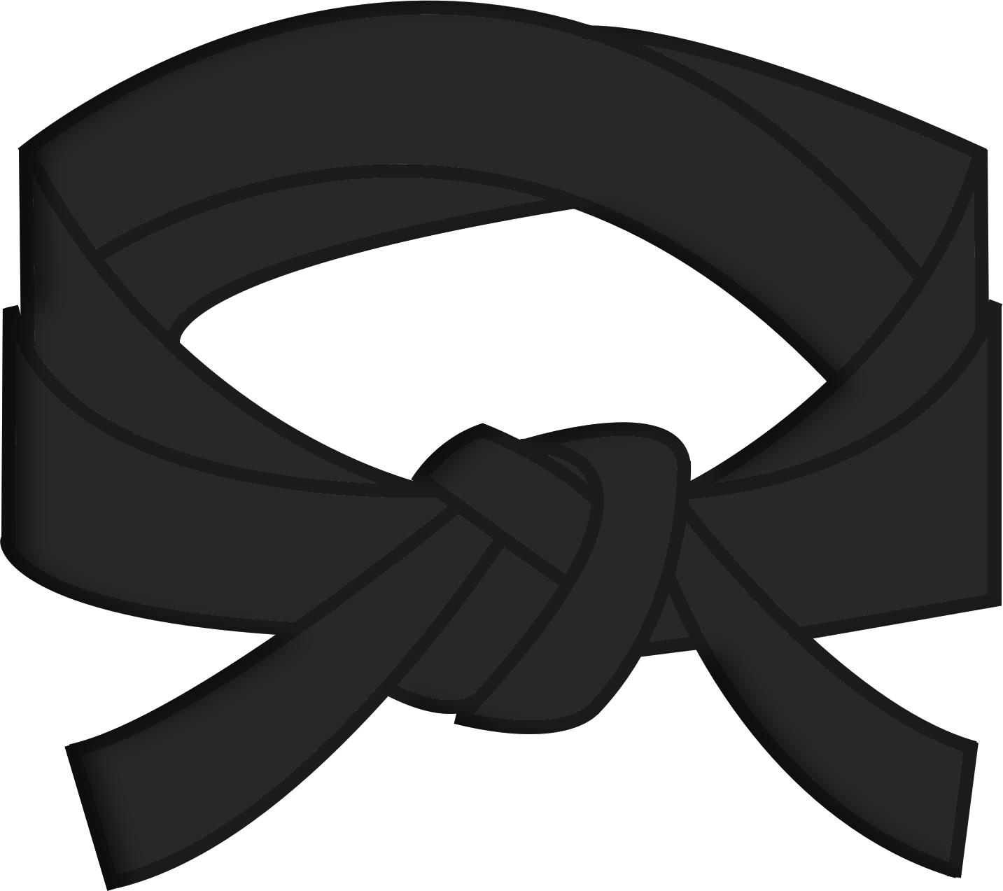 Karate Belt - Karate Black Belt Png Clipart (1433x1273), Png Download