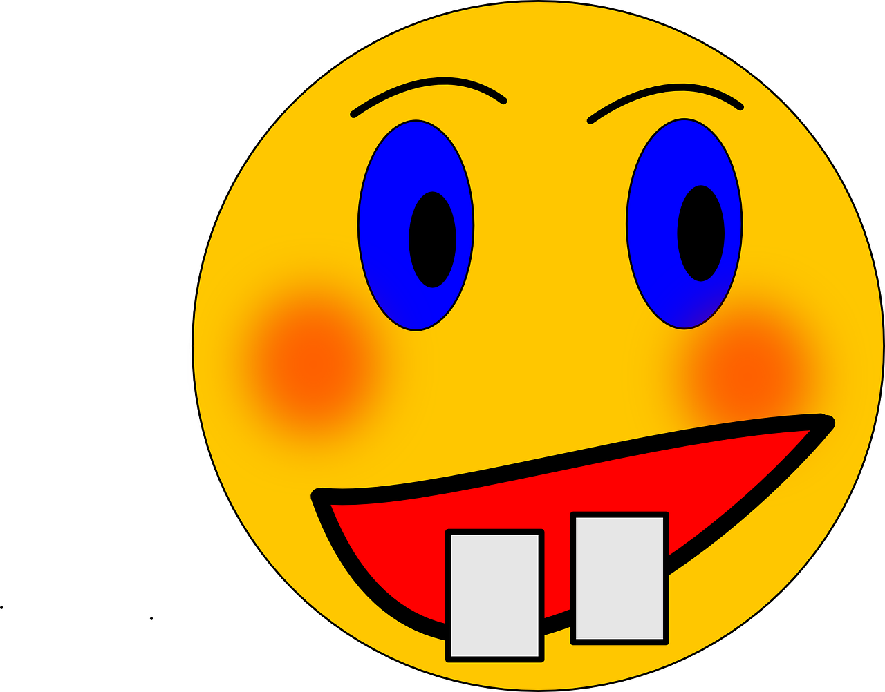 Emoticon Face Teeth Smile Head Png Image - Smiley Clipart (1280x1002), Png Download