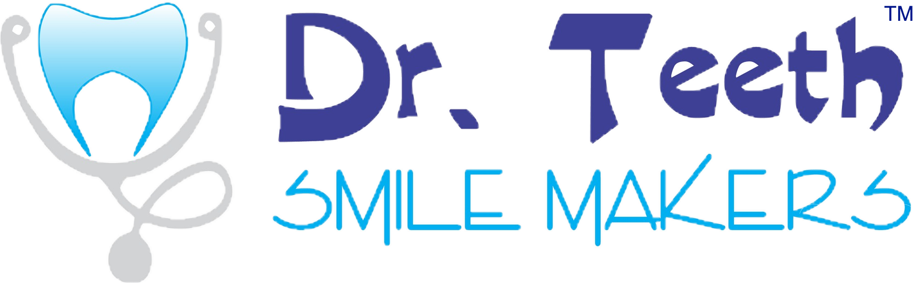 Teeth Smile Makers - Majorelle Blue Clipart (1800x604), Png Download