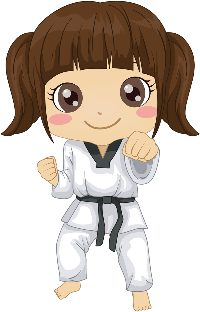 Little Dragons - Taekwondo Girl Clip Art - Png Download (735x1102), Png Download