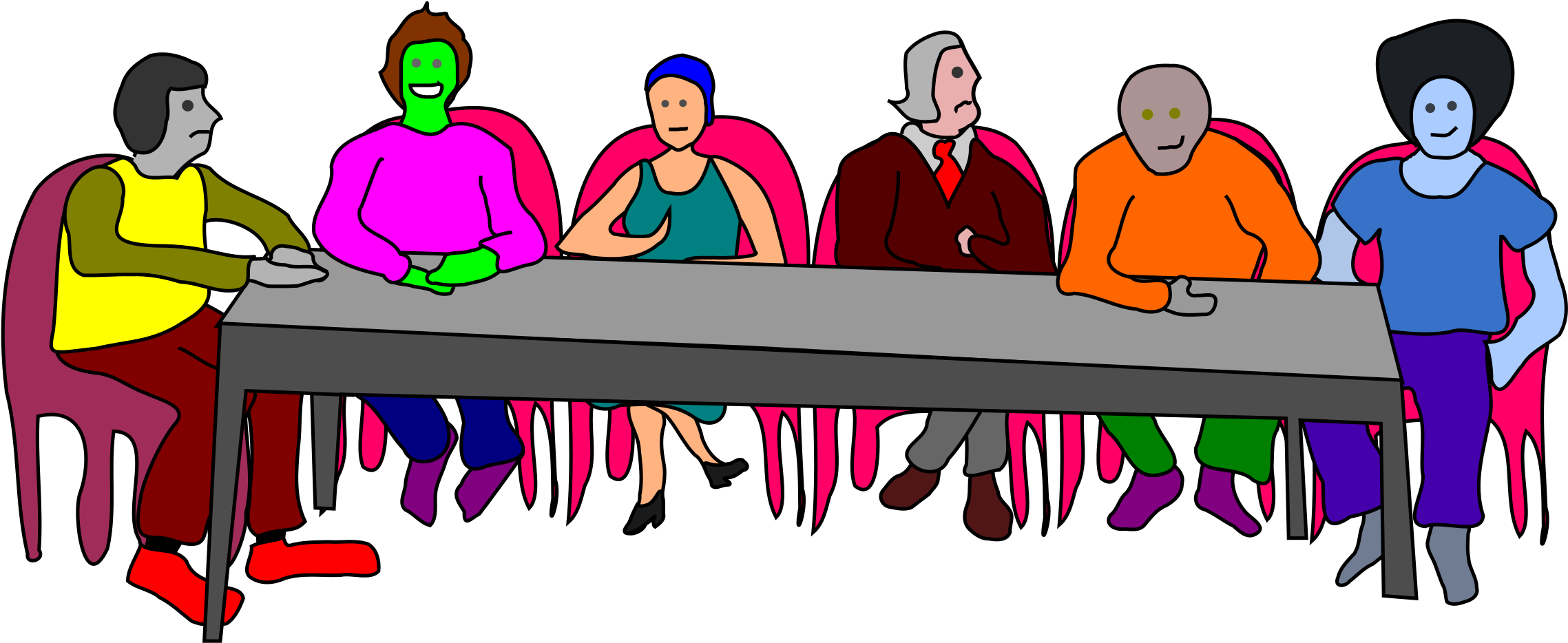 Free Meeting Table Icon Png , Png Download - Meeting On Table Png Clipart (2277x934), Png Download