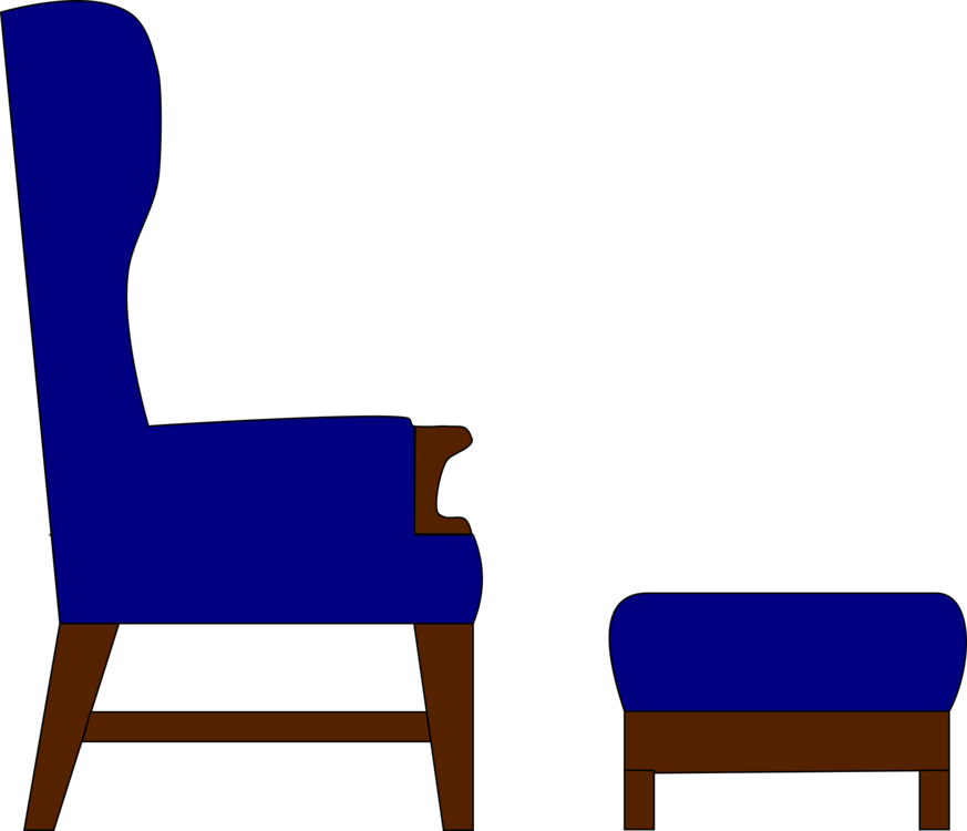 Table Footstool Chair Computer Icons Living Room Clipart (873x750), Png Download