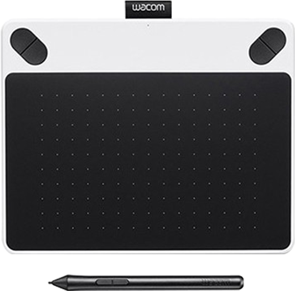 Wacom Intuos Draw White Pen S - Tablette Graphique Wacom Intuos White Clipart (605x598), Png Download