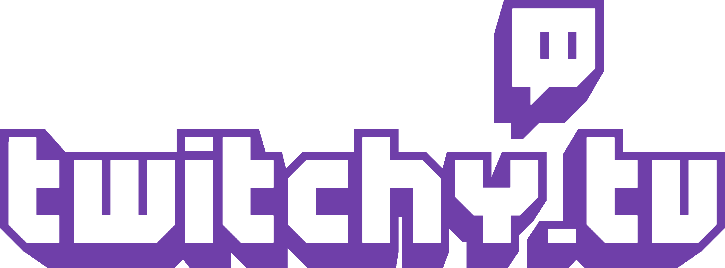 Twitch Tv Logo Png Clipart (2816x1041), Png Download