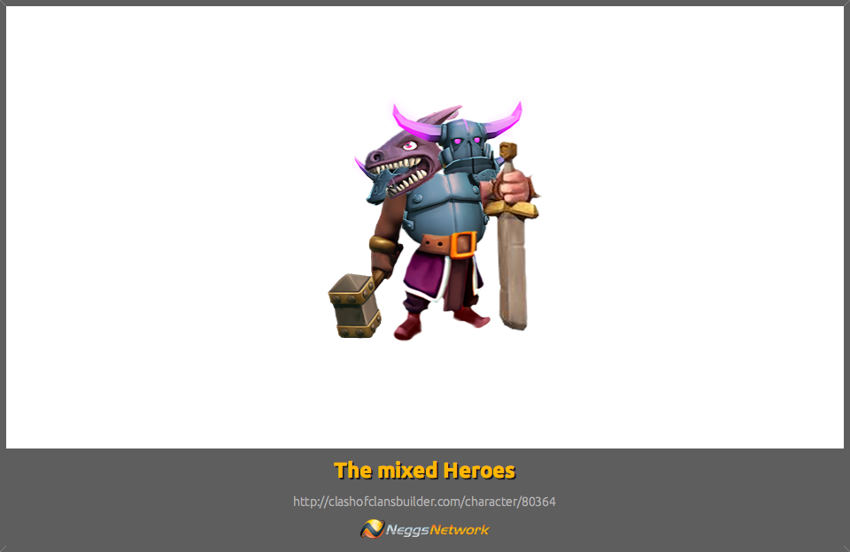 Pekka,dragon,hog Rider,magician,barbarian King Al In - Clash Of Clans Mixed Troops Clipart (960x624), Png Download
