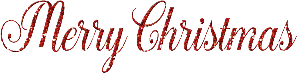 Red Glitter Word Art Photo Merry Xmas - Christmas In Words Png Clipart (1024x426), Png Download