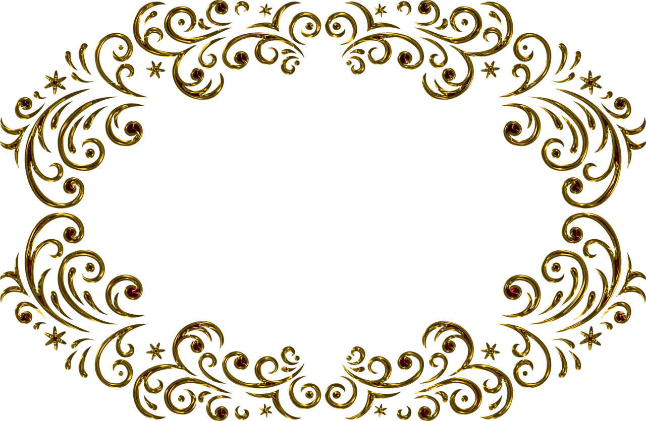 Rococo Vector - Золотистые Рамки Для Текста Png Clipart (1280x836), Png Download