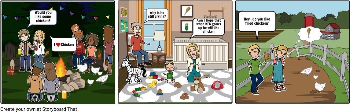 Passion For Chicken - Cartoon Clipart (1164x385), Png Download