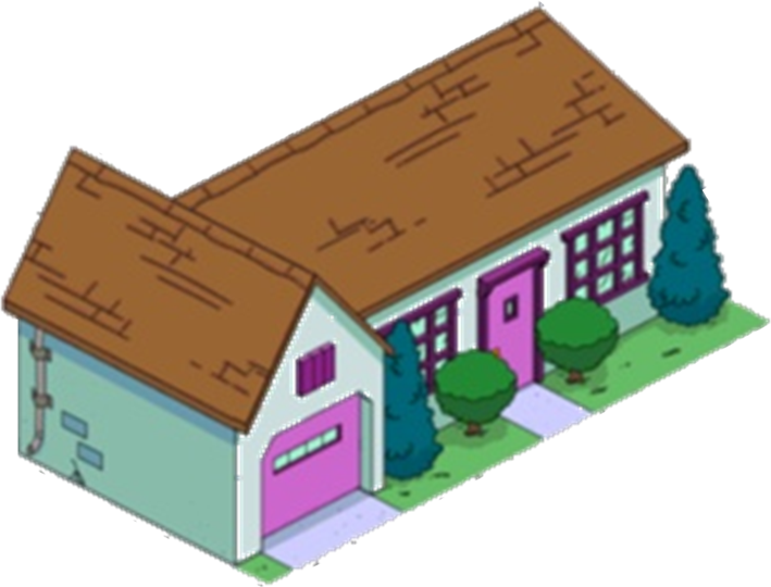 Wiggum House - Simpsons Tapped Out House Clipart (709x540), Png Download