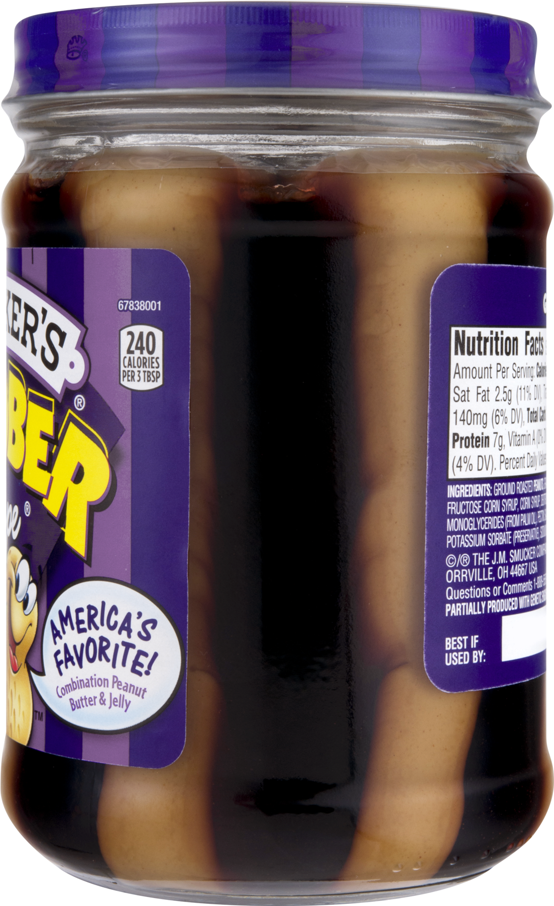 Smucker's Goober Grape Peanut Butter & Grape Jelly - Fruit Clipart (1800x1800), Png Download