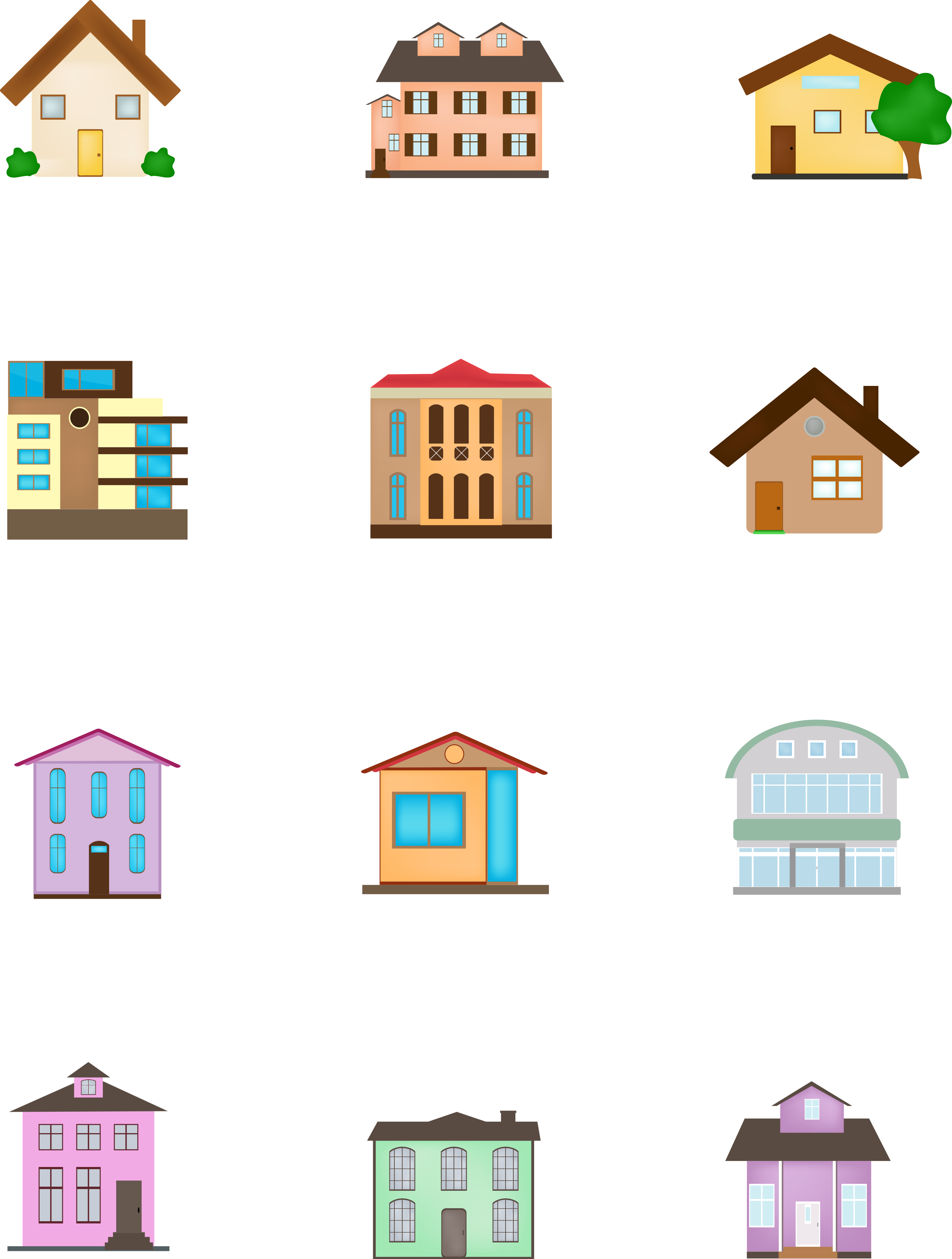 Nice Houses - House Clipart (3000x3967), Png Download