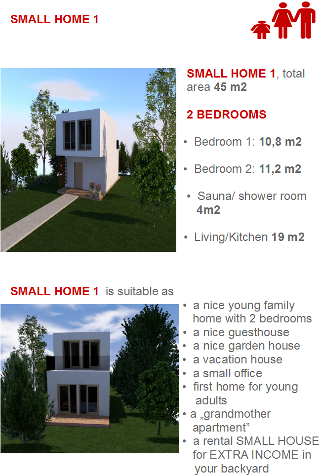 45m2 2 Bedroom House Clipart (793x1122), Png Download